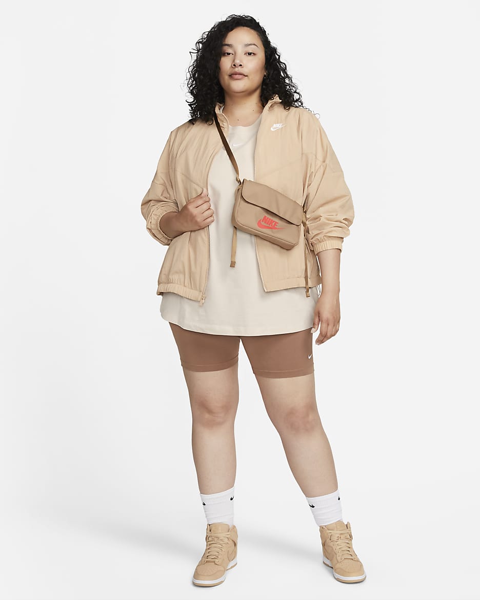 Nike Sportswear Essential Women's T-Shirt (Plus Size) - Light Orewood Brown/White