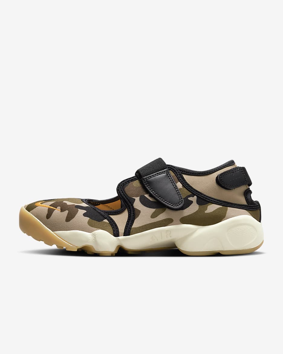 Nike Air Rift Women's Shoes - Hemp/Black/Olive Flak/Vivid Orange