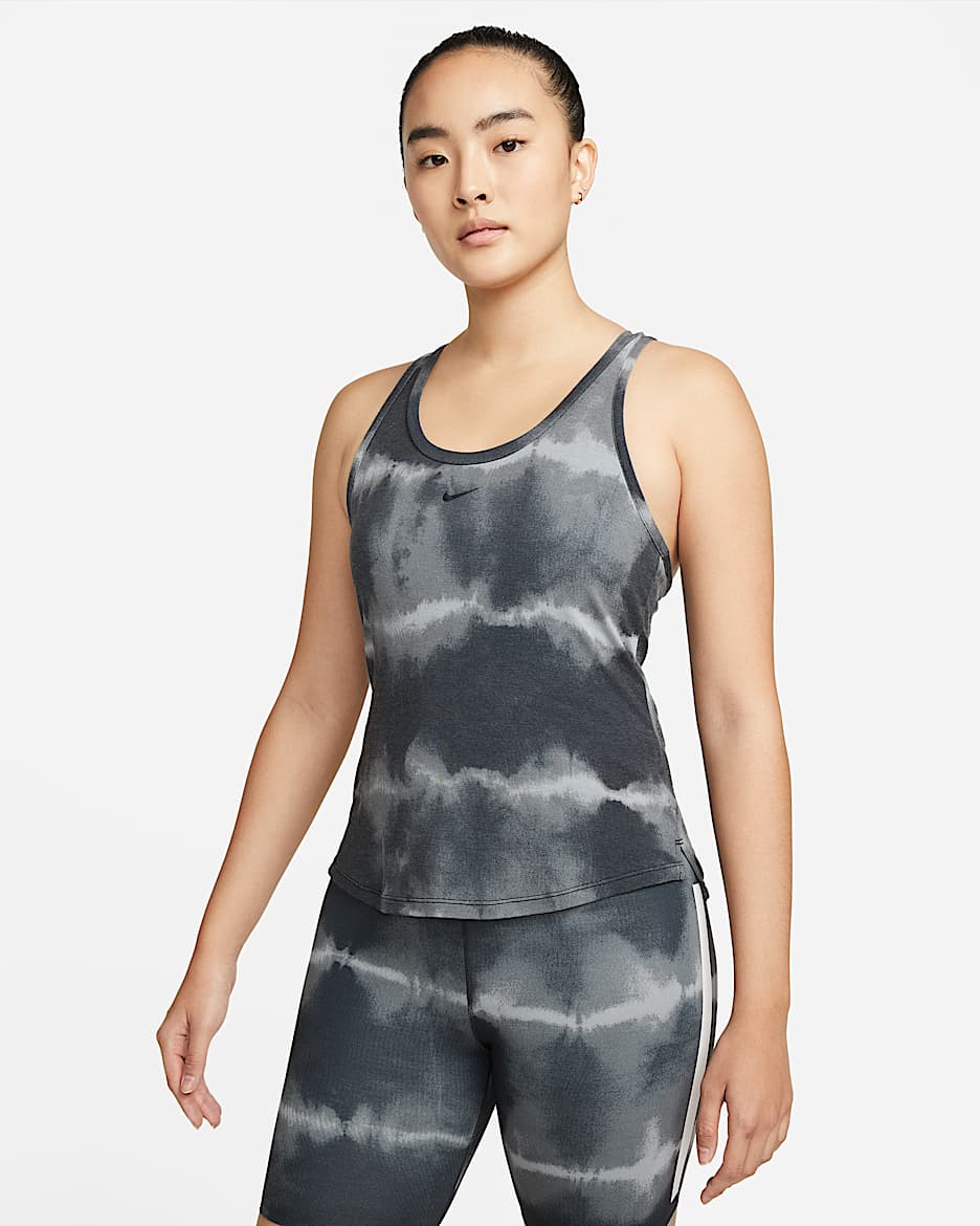 Nike Dri-FIT One Luxe Women's Training Tank - Black/Clear