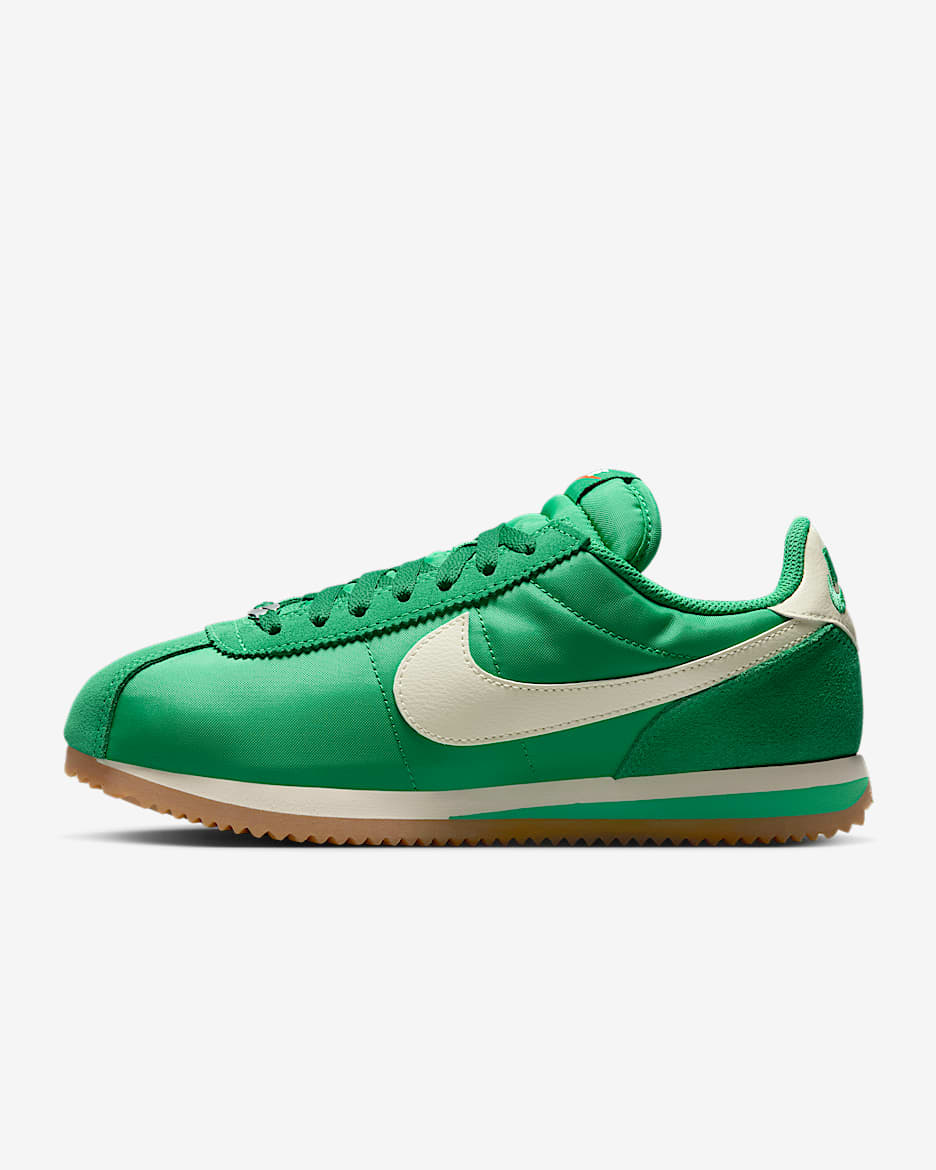 Nike Cortez Textile Shoes - Stadium Green/Safety Orange/Gum Light Brown/Coconut Milk