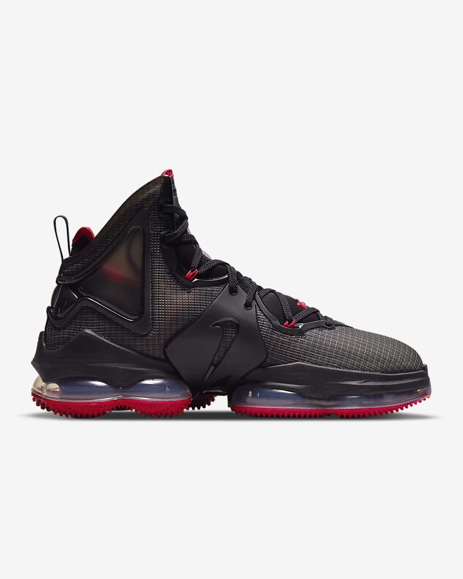 Chaussure de basket LeBron 19 - Noir/University Red/Noir