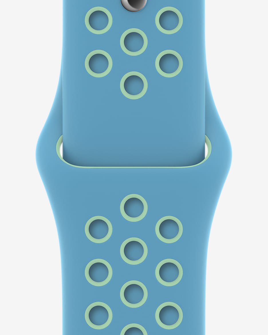 40mm Chlorine Blue/Green Glow Nike Sport Band - Regular - Chlorine Blue/Green Glow