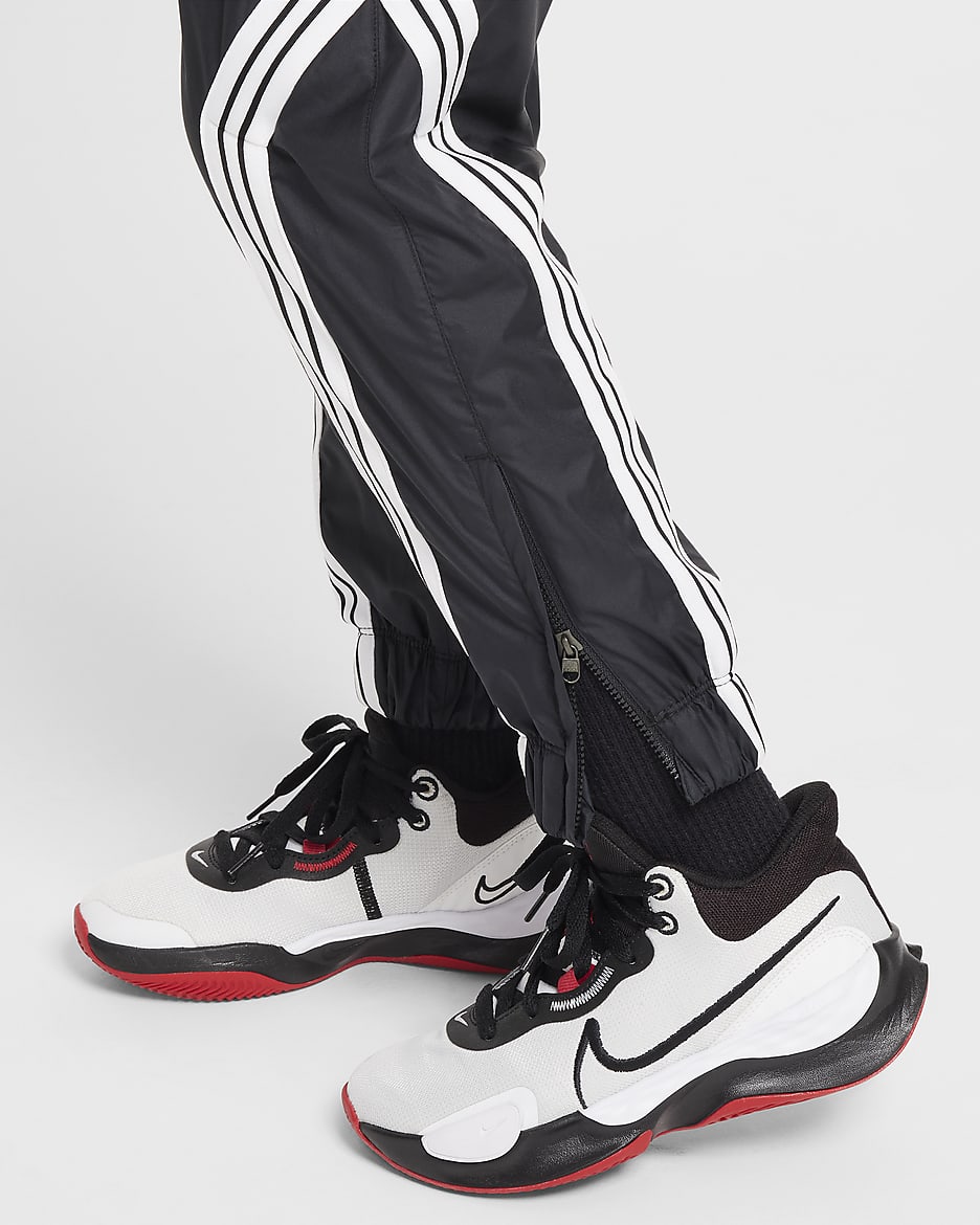 Pantalon de basket déperlant Nike Crossover pour ado - Noir/Blanc