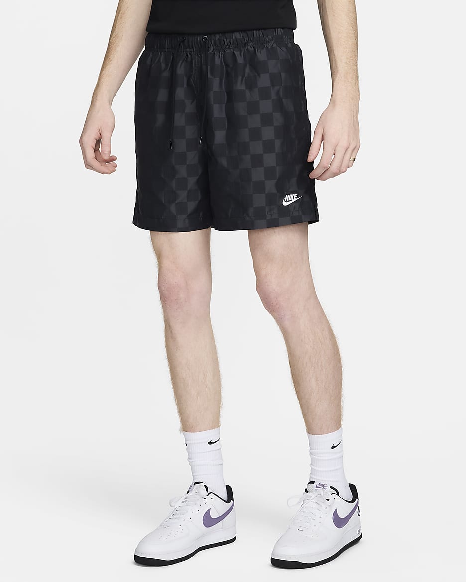 Shorts flow para hombre Nike Club - Negro/Blanco