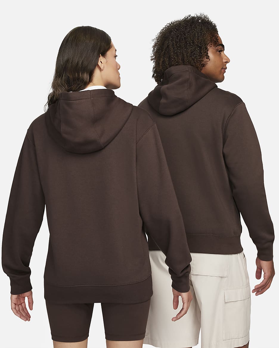 Nike Sportswear Club Fleece Hoodie - Baroque Brown/Baroque Brown/Weiß