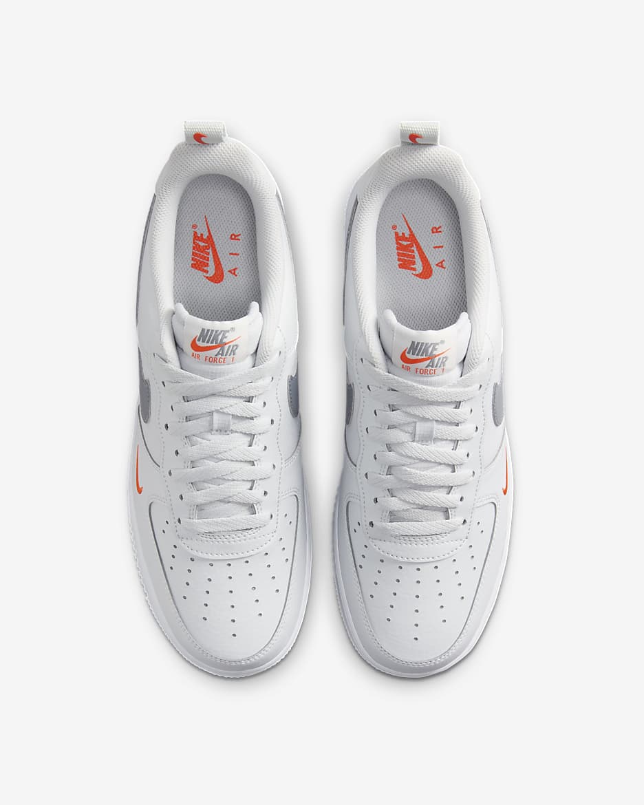 Chaussure Nike Air Force 1 '07 pour homme - Photon Dust/Safety Orange/Blanc/Cool Grey