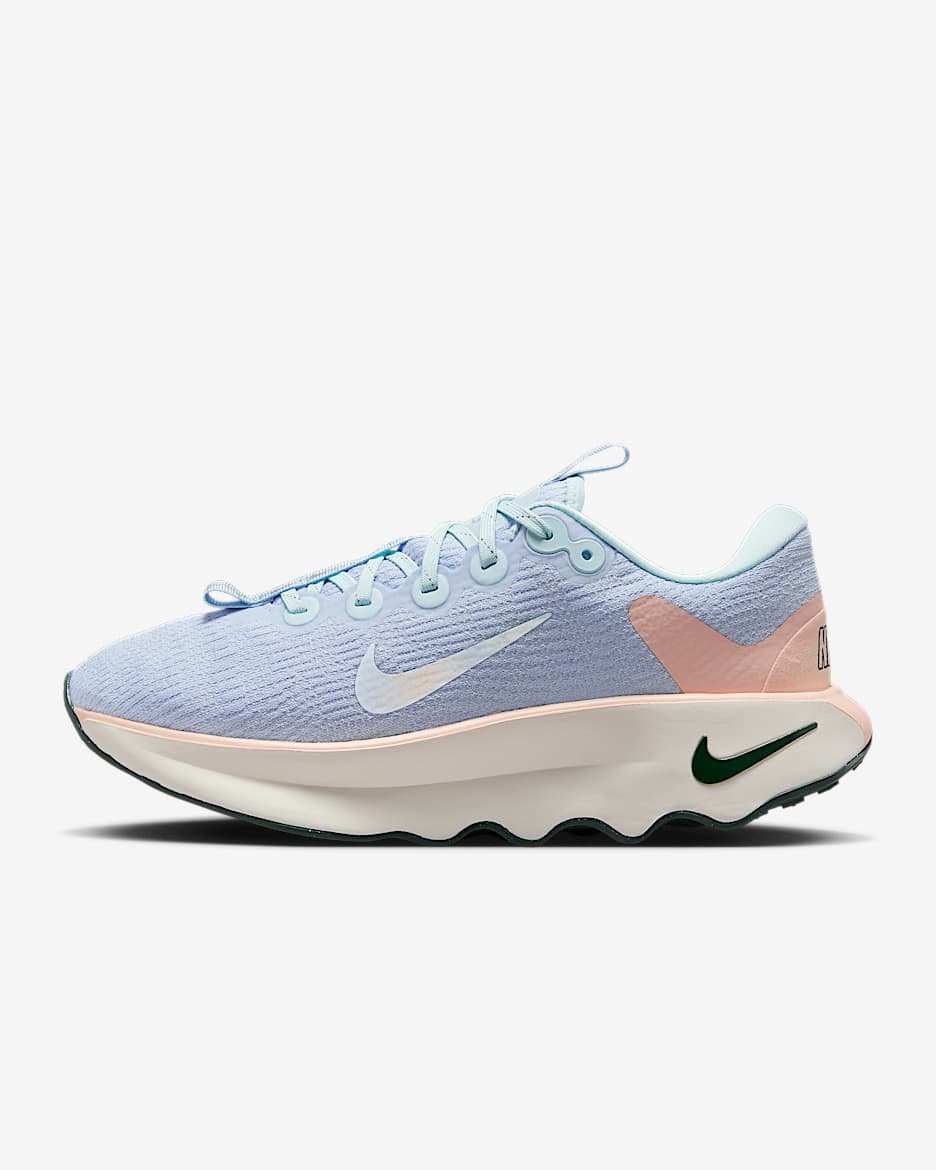 Tenis de caminata para mujer Nike Motiva Premium - Azul glacial/Coral lavado/Verde vintage/Multicolor