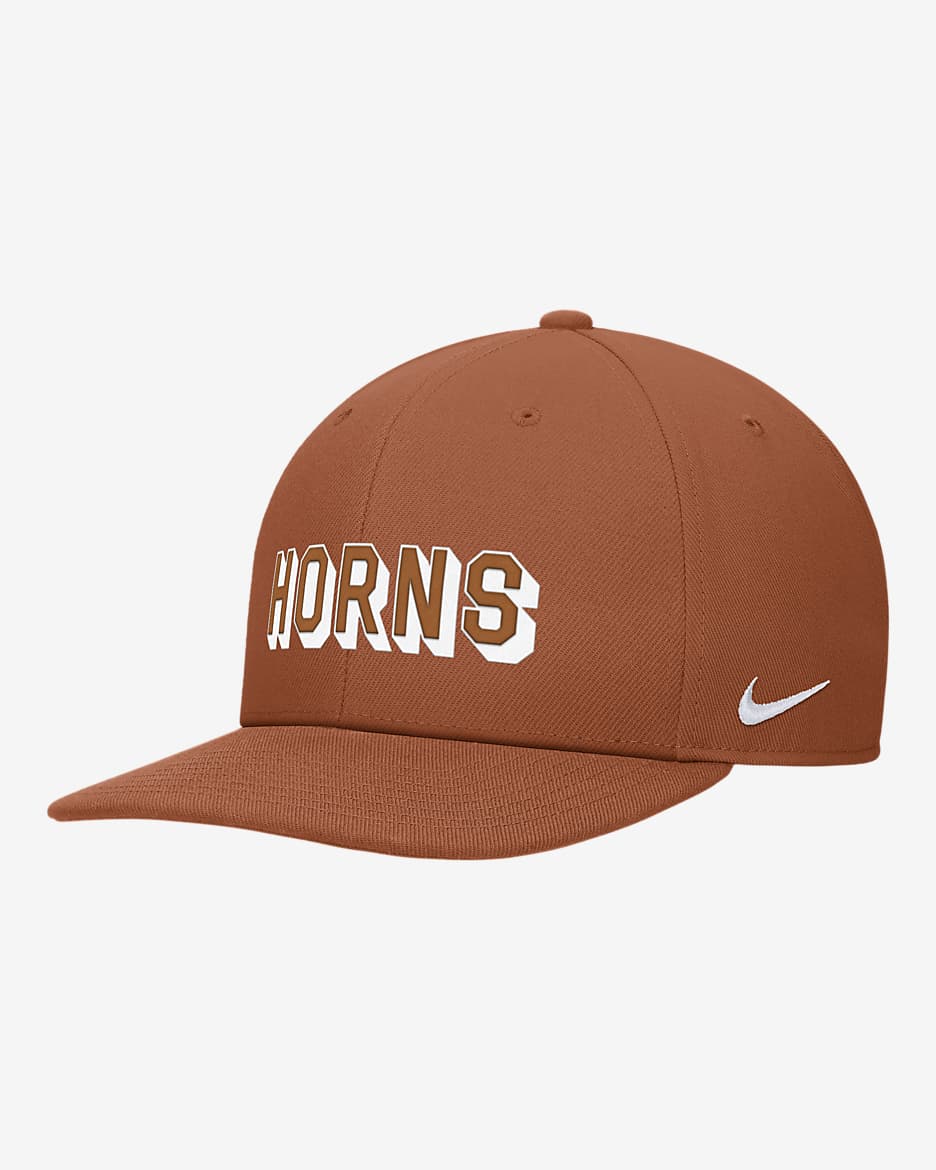 Texas Nike College Snapback Hat - Desert Orange