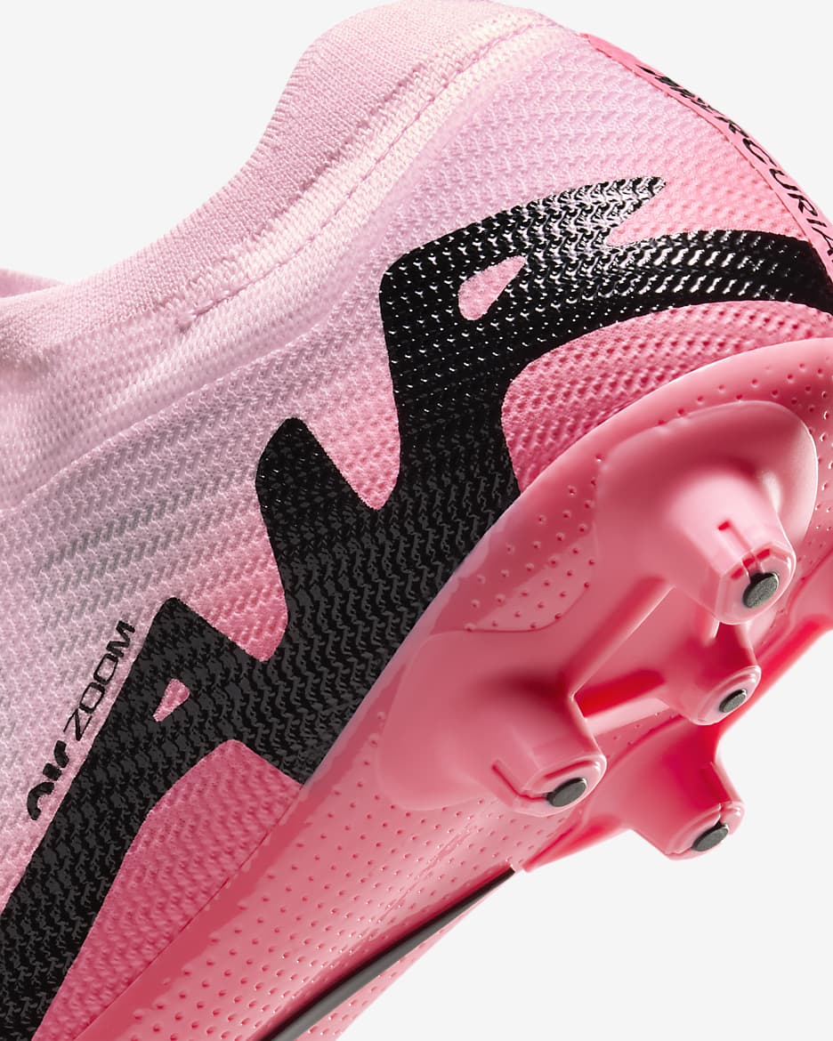 Nike Mercurial Vapor 15 Pro HG Low-Top Soccer Cleats - Pink Foam/Black