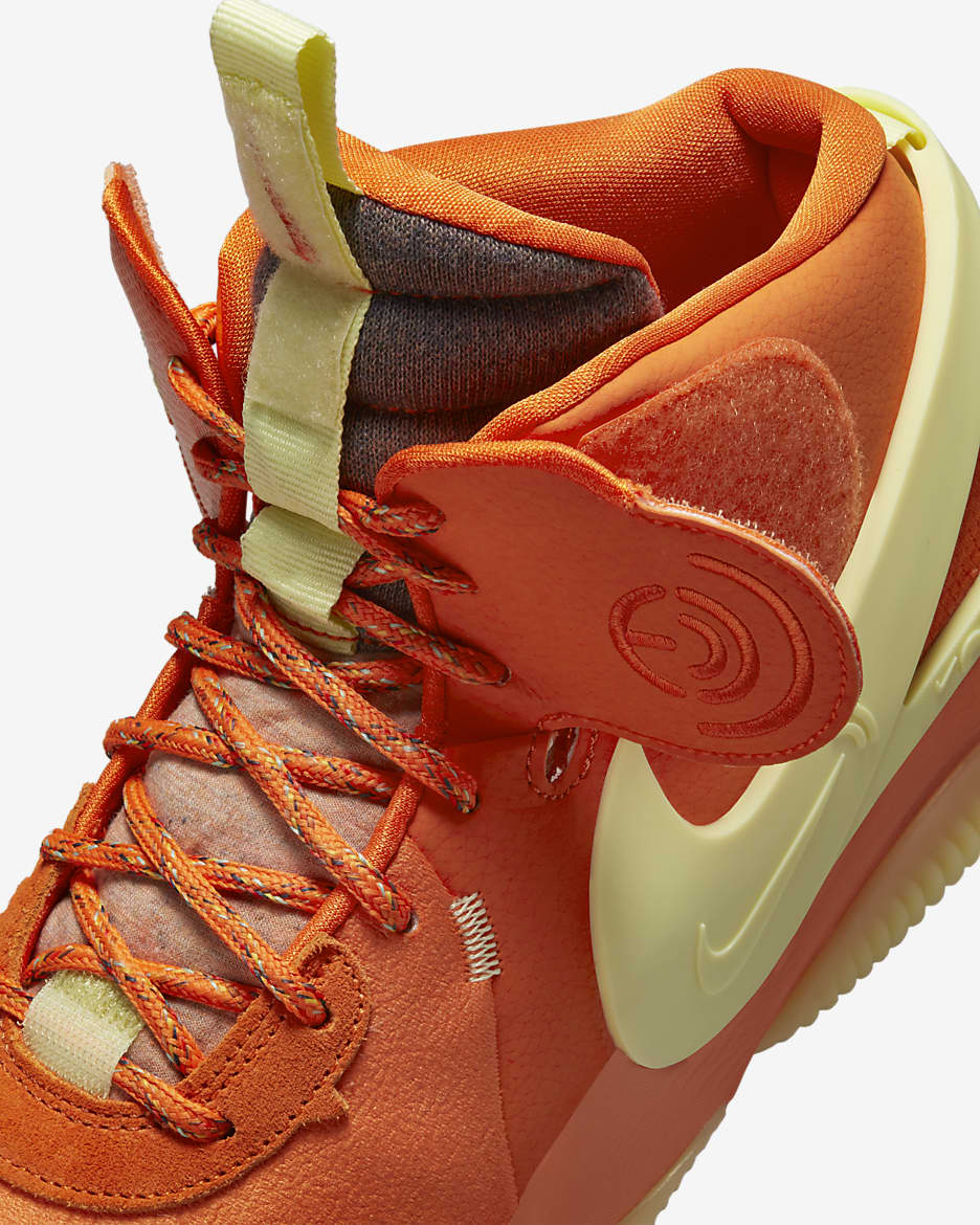 Nike Air Deldon "Hoodie" Basketball Shoes - Safety Orange/Citron Tint/Citron Tint