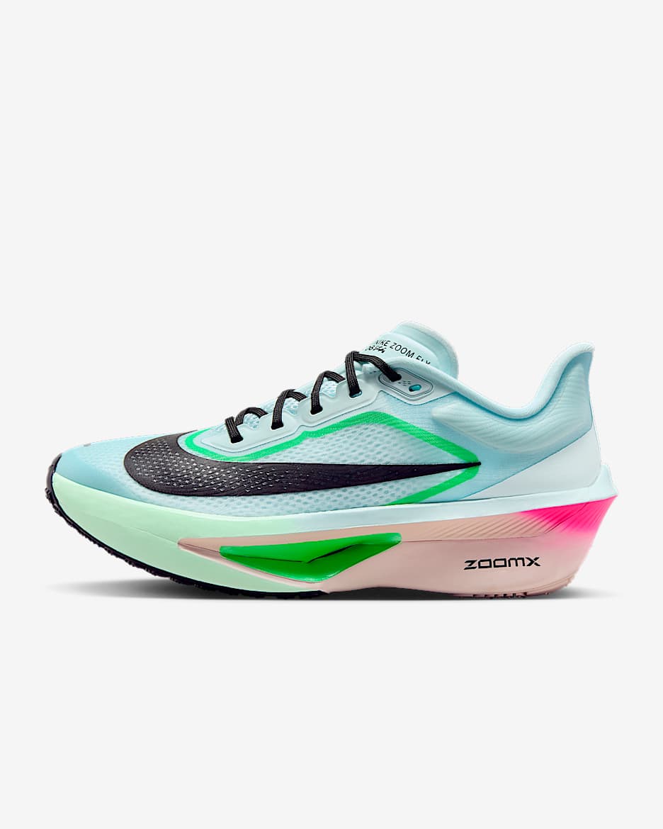 Γυναικεία παπούτσια αγώνων δρόμου Nike Zoom Fly 6 - Glacier Ice/Hyper Pink/Green Shock/Μαύρο