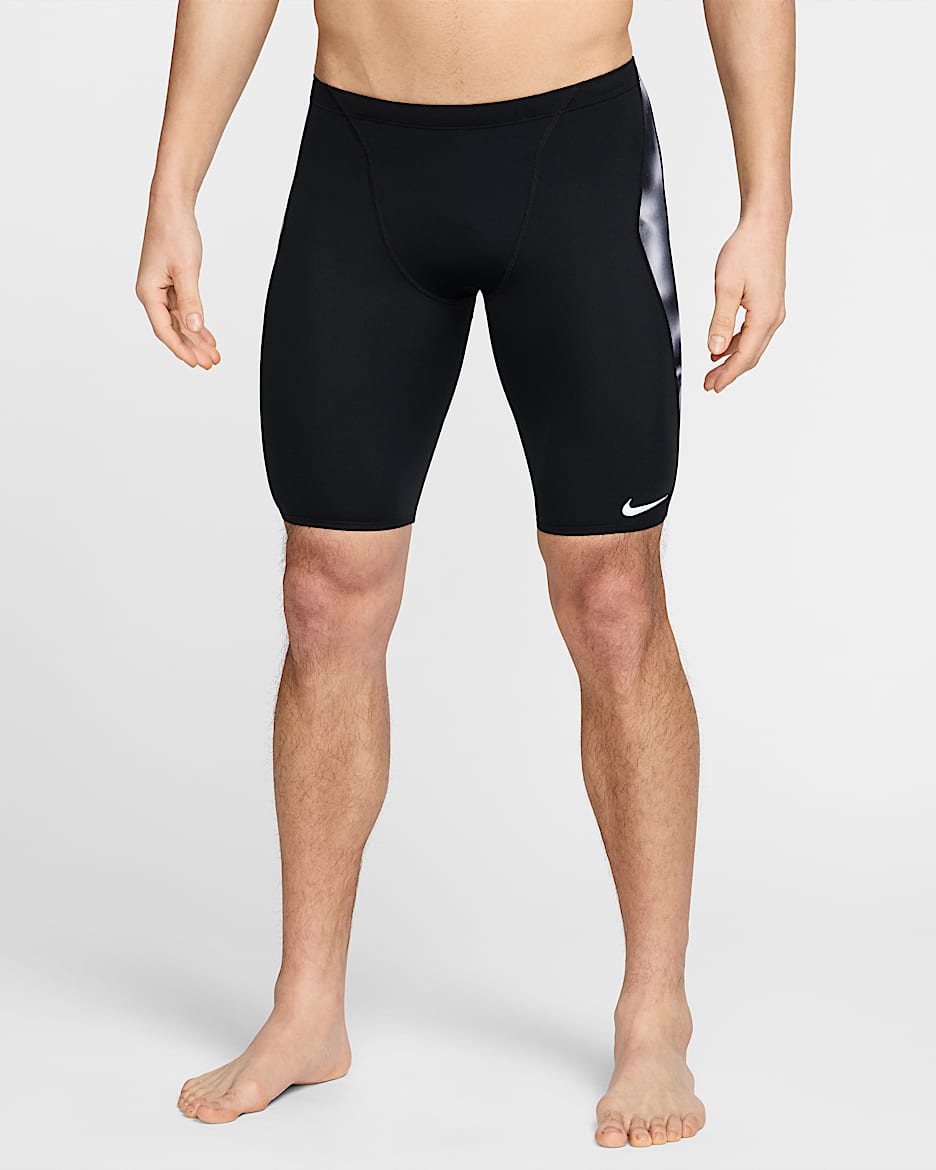 Mallas para nadar para hombre Nike HydraStrong - Negro/Verde cancha/Blanco