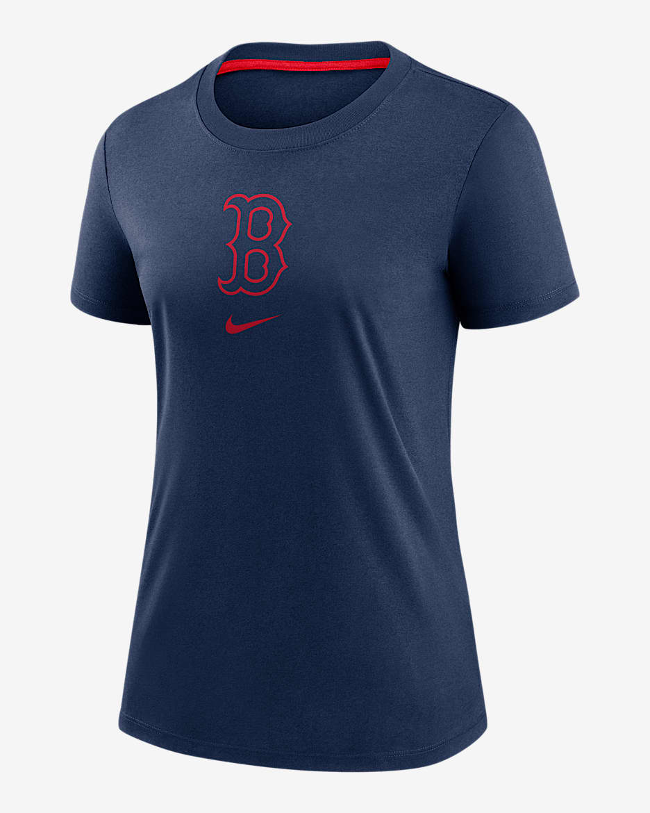 Playera Nike de la MLB para mujer Boston Red Sox Authentic Collection Early Work - Azul marino