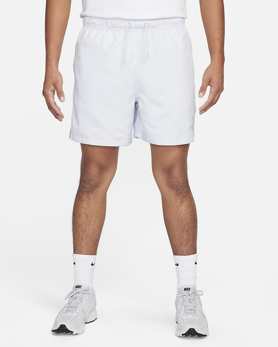 Shorts Flow in tessuto Nike Club – Uomo - Pure Platinum/Bianco