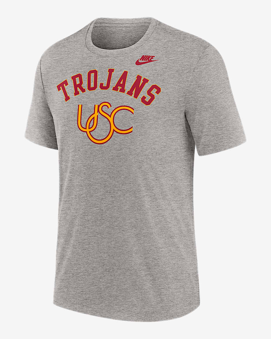 USC Legacy Arch Men's Nike College T-Shirt - Dark Grey Heather