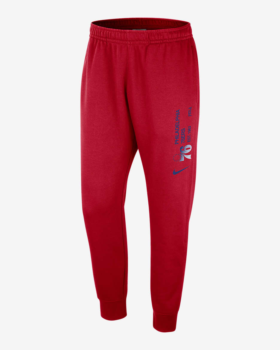 Philadelphia 76ers Club Courtside Men's Nike NBA Joggers - University Red