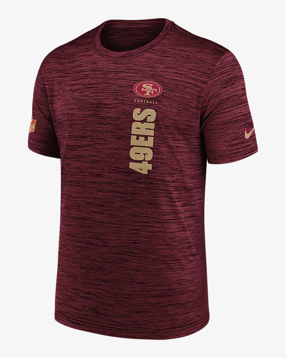 San Francisco 49ers Sideline Velocity Men's Nike Dri-FIT NFL T-Shirt - Gym Red