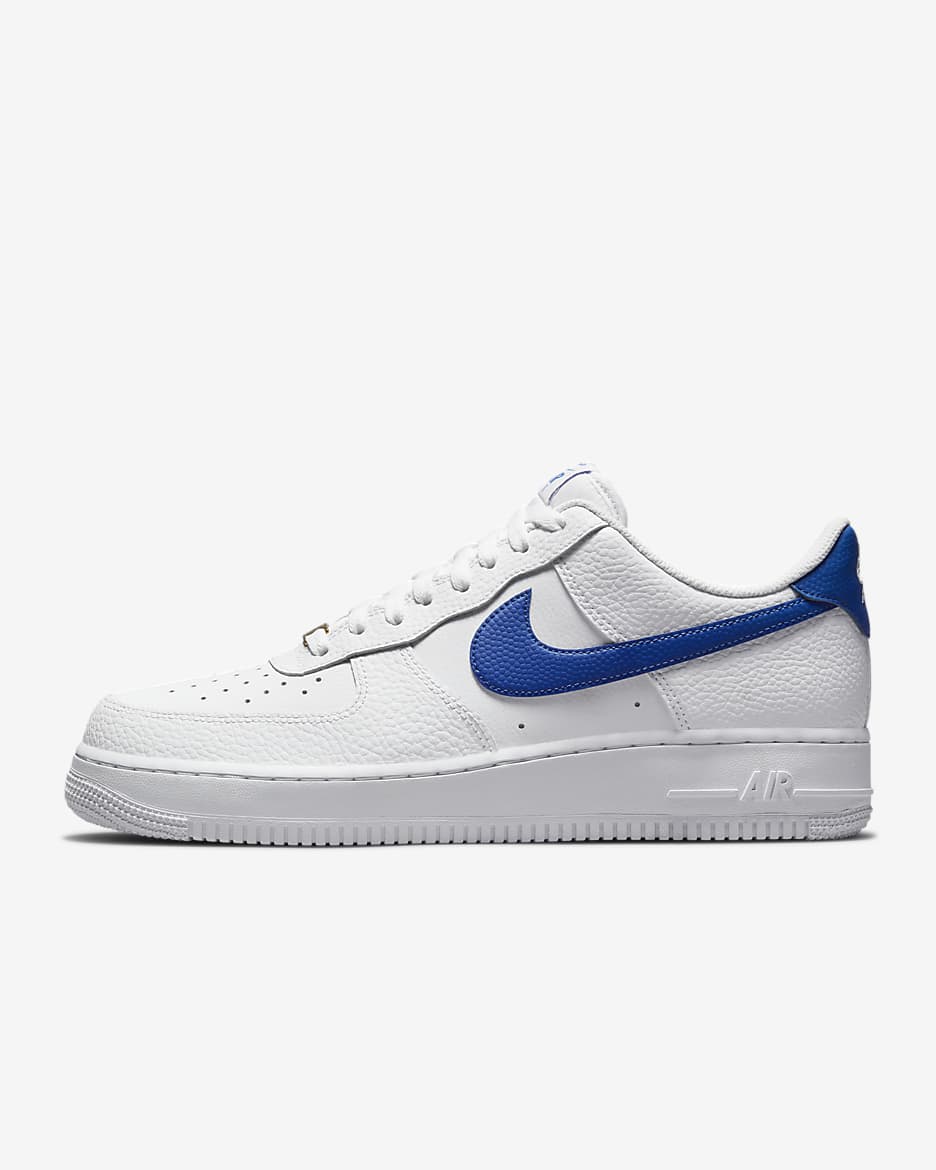 รองเท้าผู้ชาย Nike Air Force 1 '07 - ขาว/ขาว/Game Royal