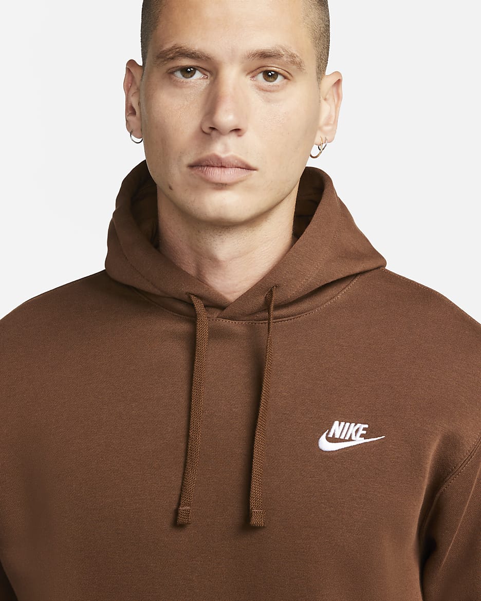 Sudadera con gorro sin cierre Nike Sportswear Club Fleece - Cacao impresionante/Cacao impresionante/Blanco