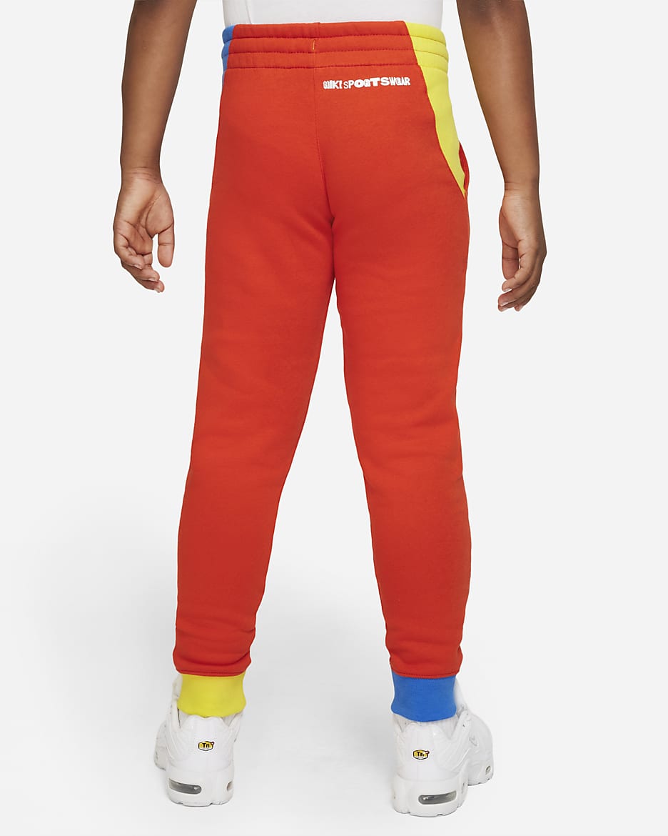 Nike Sportswear Club Big Kids' Joggers - Habanero Red/Yellow Strike/Light Photo Blue