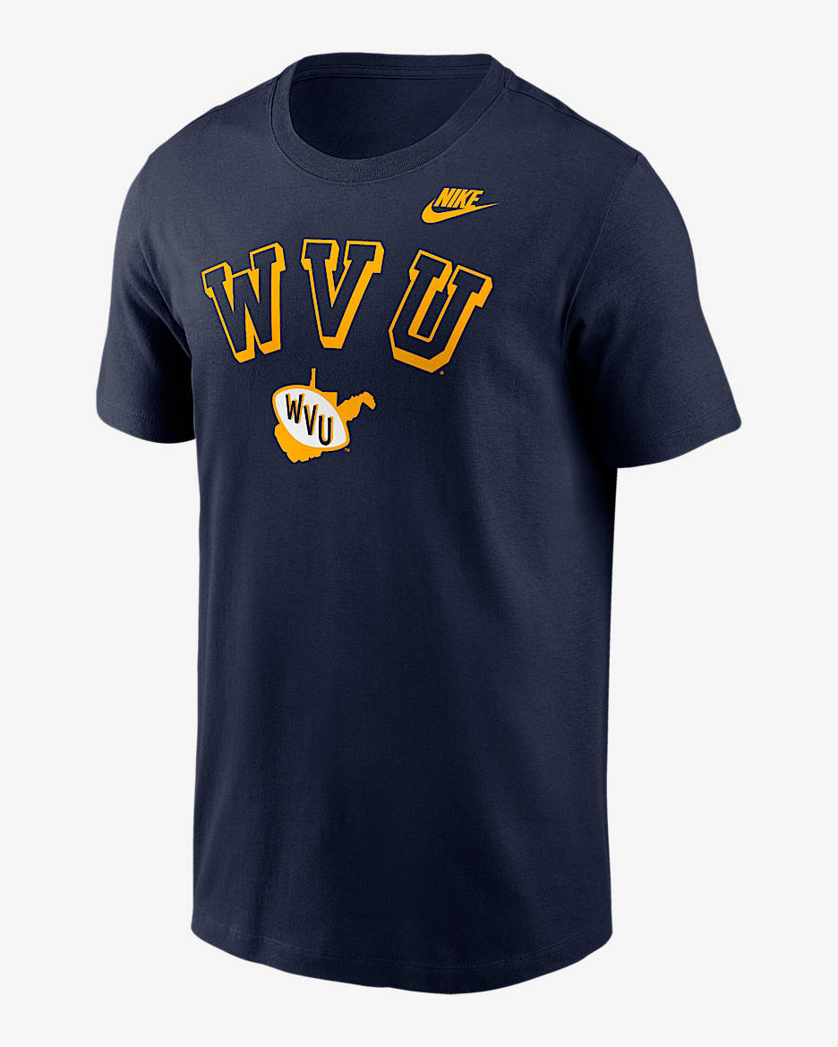 Playera universitaria Nike para hombre West Virginia Legacy Nickname - Azul marino