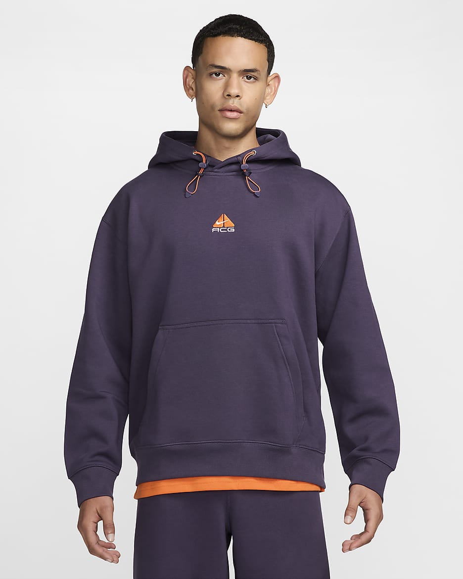 Nike ACG Therma-FIT Fleece Pullover Hoodie - Dark Raisin/Summit White