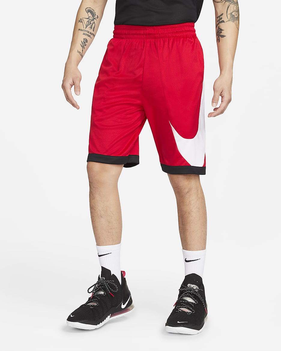 Nike Dri-FIT 男款籃球褲 - University Red/黑色/白色