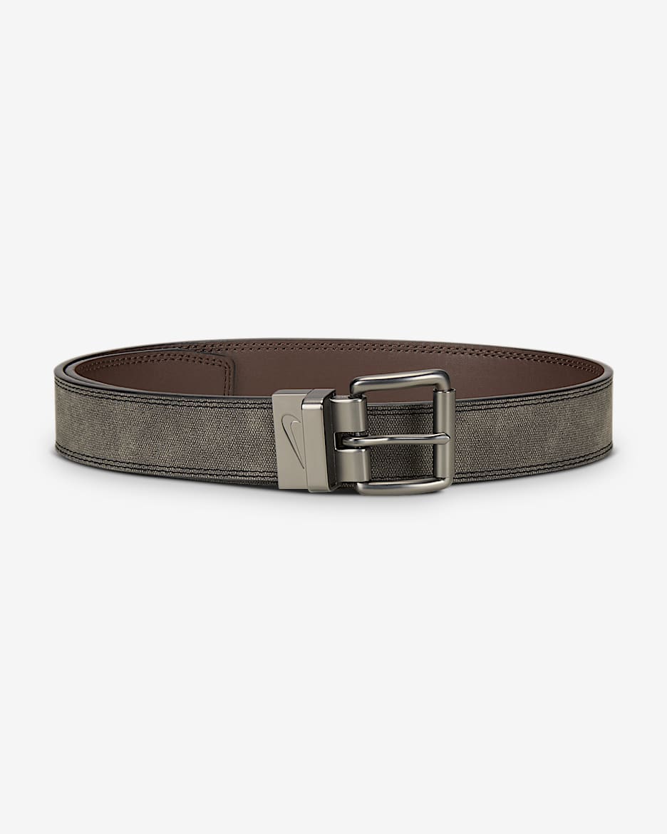 Nike Big Kids' Reversible Double-Row Stitch Belt - Black