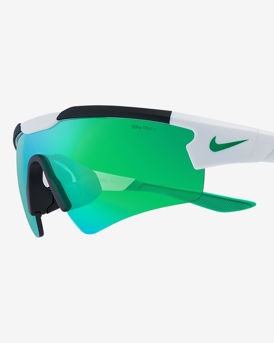 Nike Cloak Youth Mirrored Sunglasses - White/Green