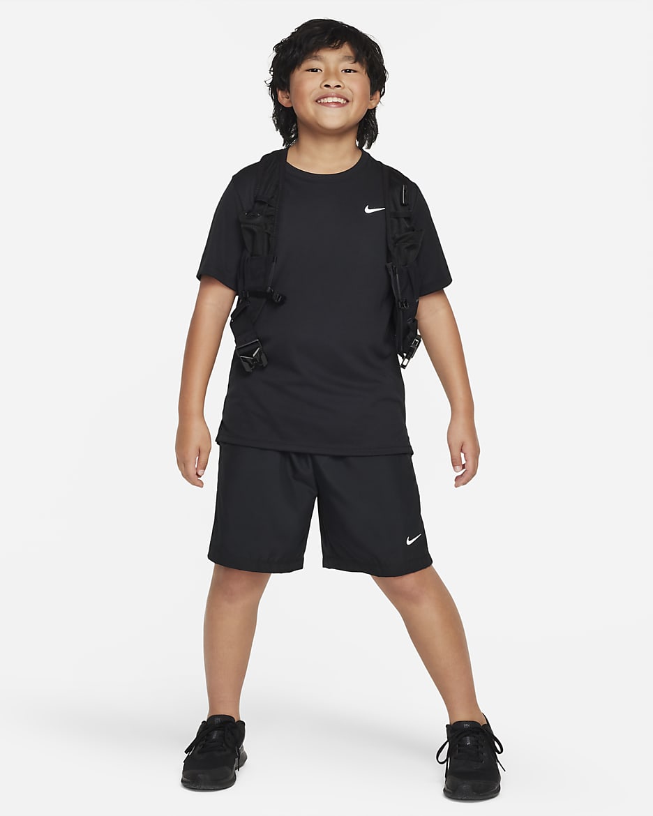 Nike Dri-FIT Miler Older Kids' (Boys') Short-Sleeve Training Top - Black