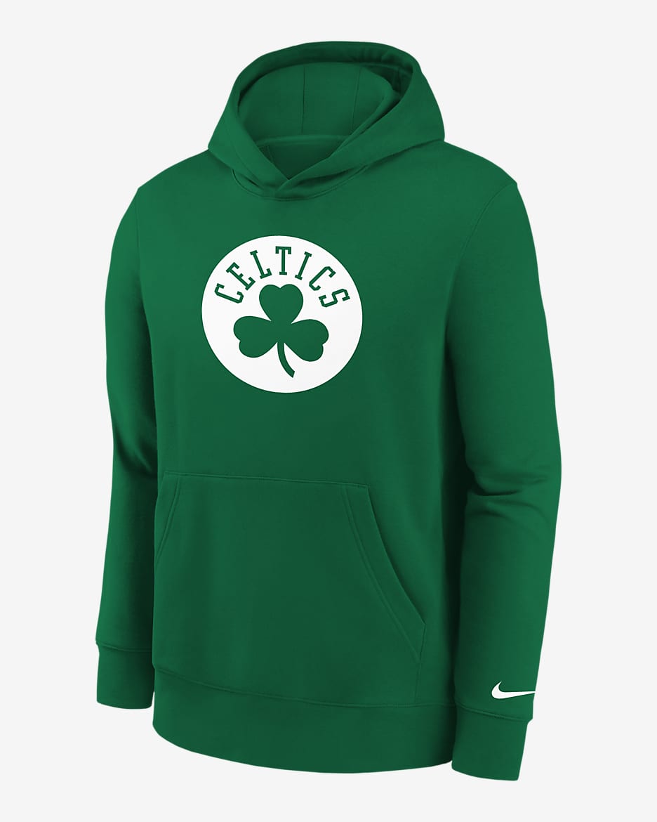 Boston Celtics Essential Big Kids' Nike NBA Pullover Hoodie - Clover