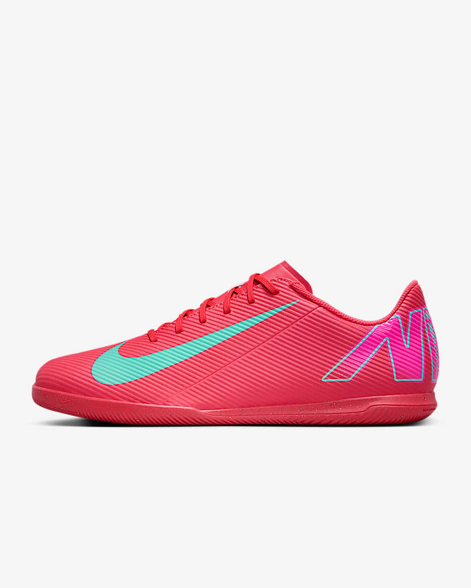 Nike Mercurial Vapor 16 Club IC Low-Top Football Shoes - Ember Glow/Aurora Green