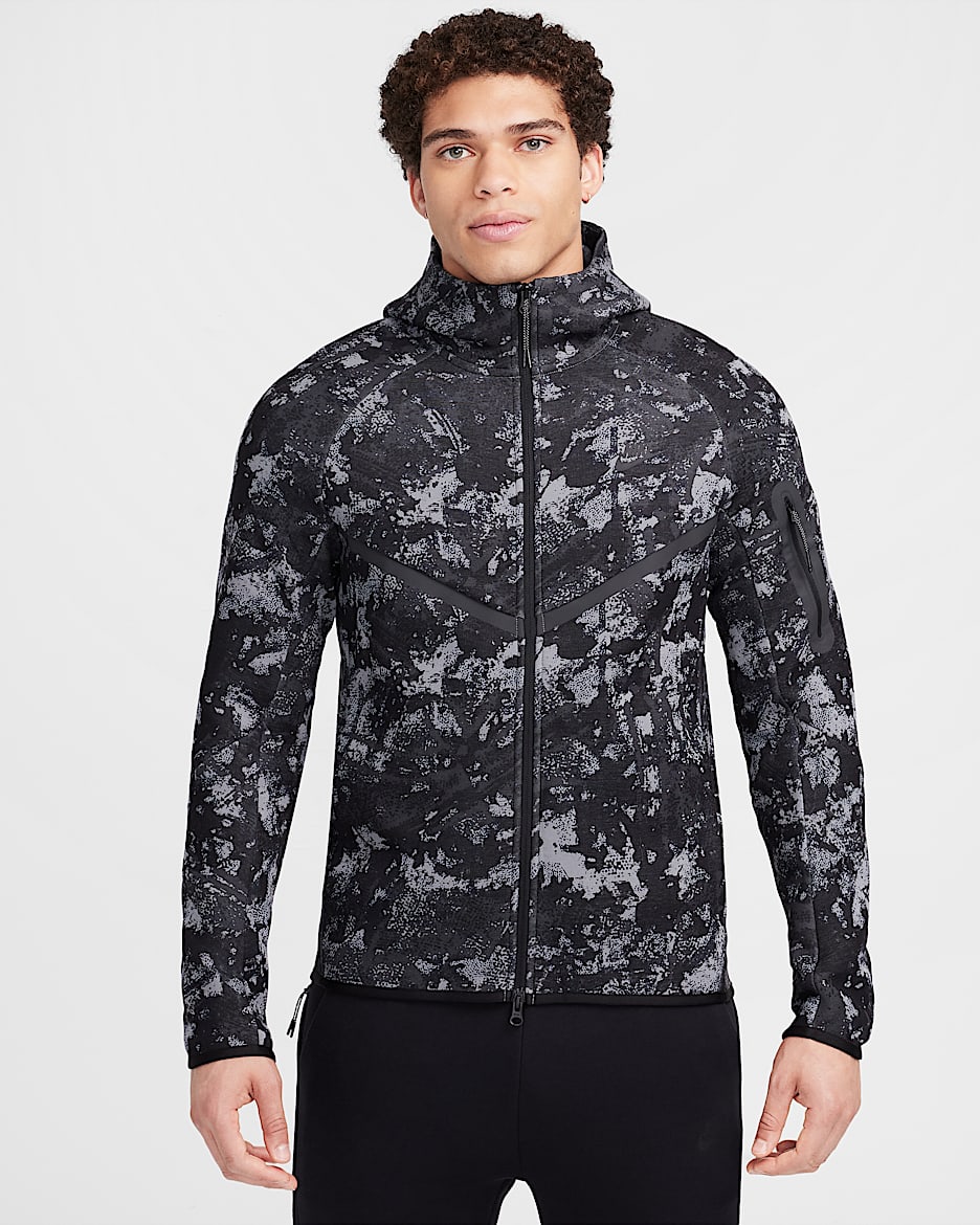 Nike Tech Windrunner Men's Fleece Full-Zip Hoodie - Smoke Grey/Anthracite