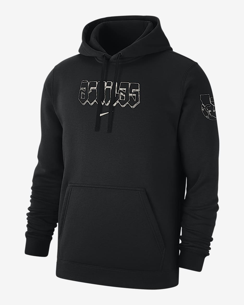 Sudadera con gorro sin cierre de fútbol Nike de tejido Fleece para hombre Club América - Negro