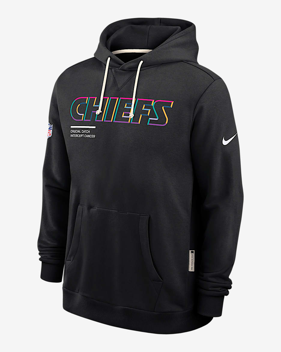 Kansas City Chiefs Crucial Catch Sideline Men's Nike Dri-FIT NFL Pullover Hoodie - Black