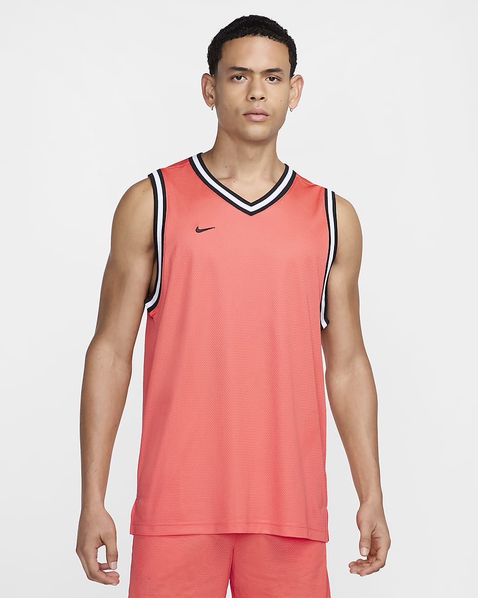 Nike DNA Men's Dri-FIT Basketball Jersey - Light Wild Mango/Black