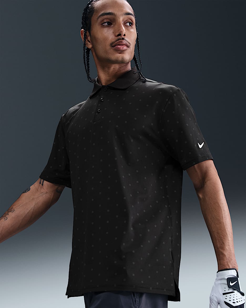 Nike Tour Men's Dri-FIT Golf Polo - Black/White