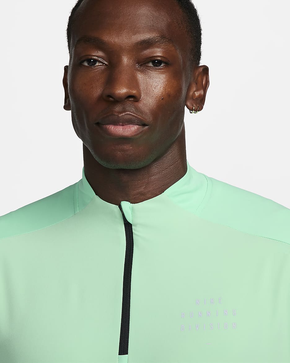 Nike Dri-FIT Run Division Men's 1/2-Zip Flash Running Top - Green Glow