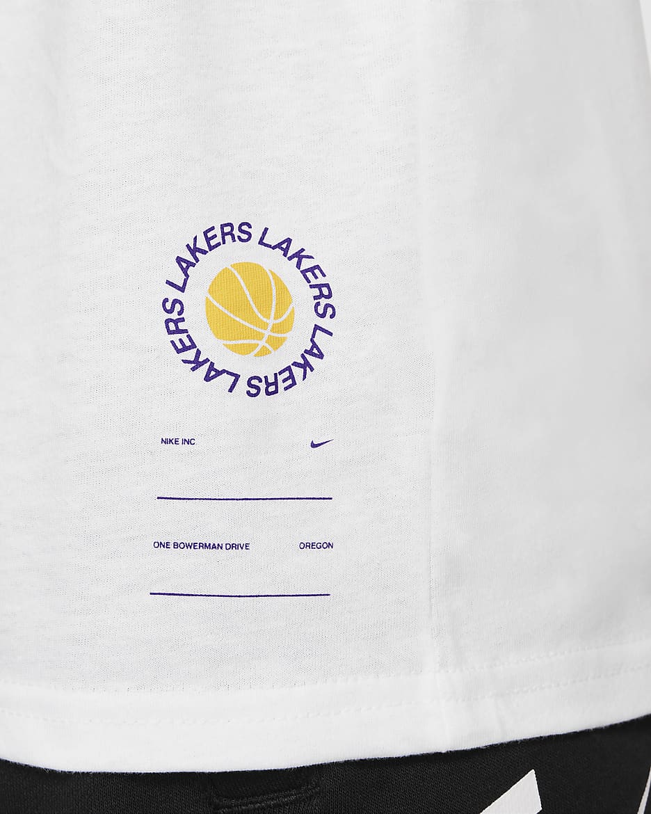 Los Angeles Lakers Essential Older Kids' (Boys') Nike NBA T-Shirt - White