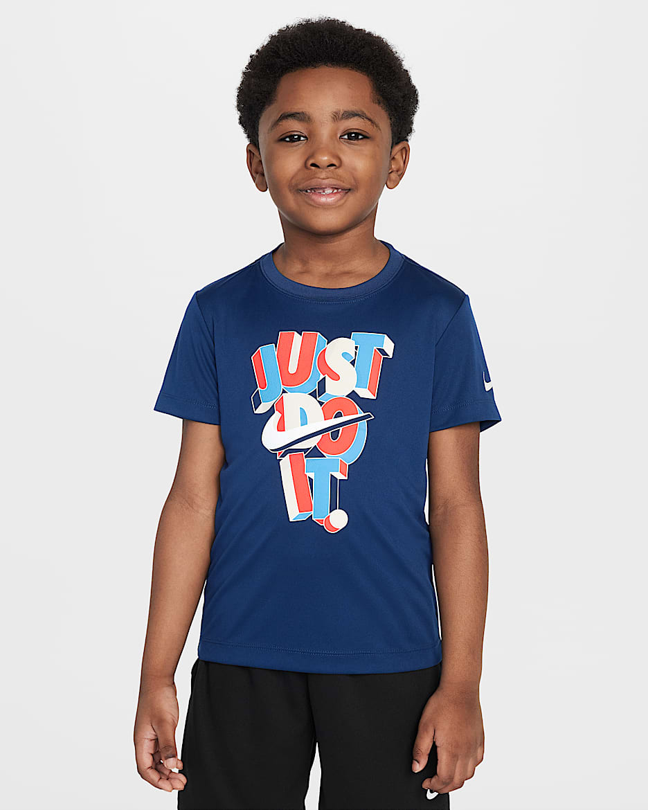 Nike Dri-FIT Little Kids' Icon Tee - Midnight Navy