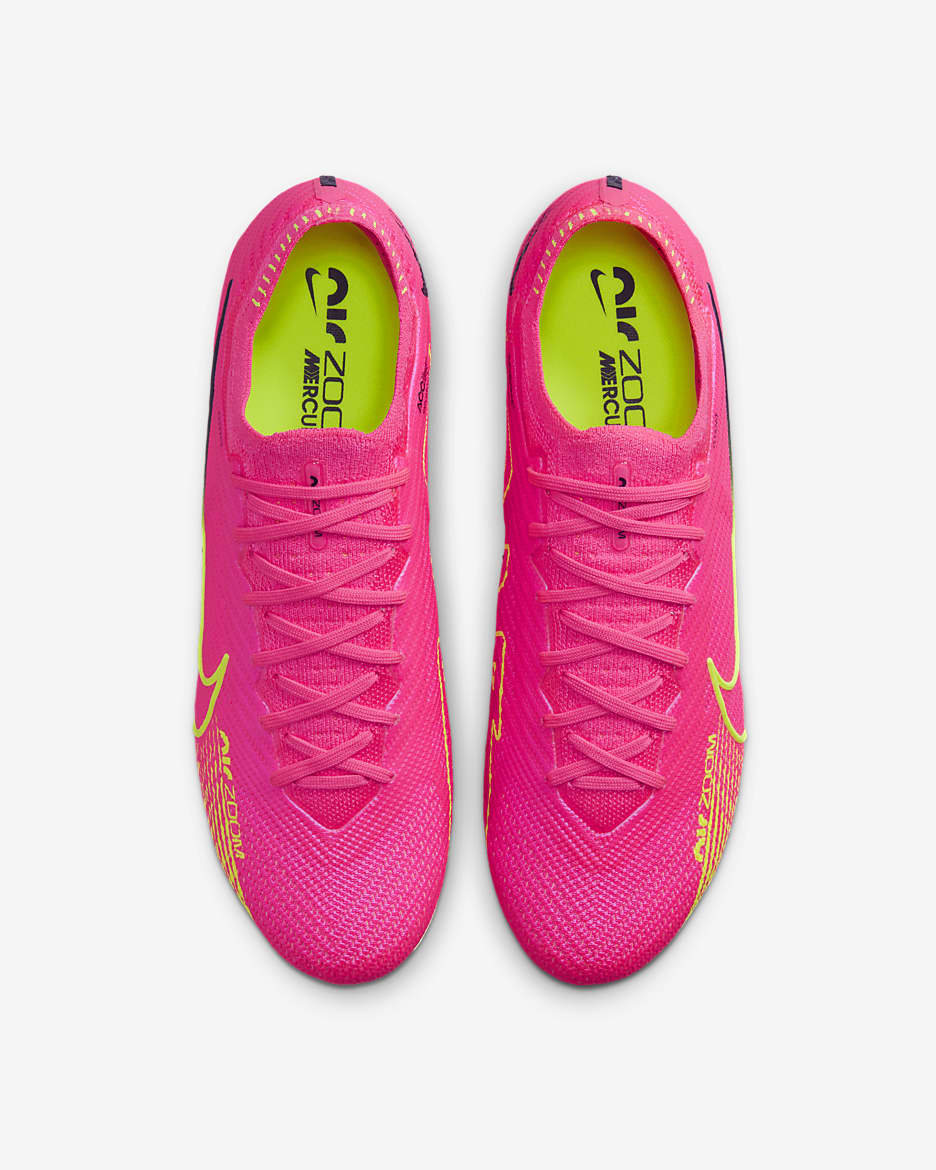 Nike Mercurial Vapor 15 Elite Firm Ground Low-Top Soccer Cleats - Pink Blast/Gridiron/Volt