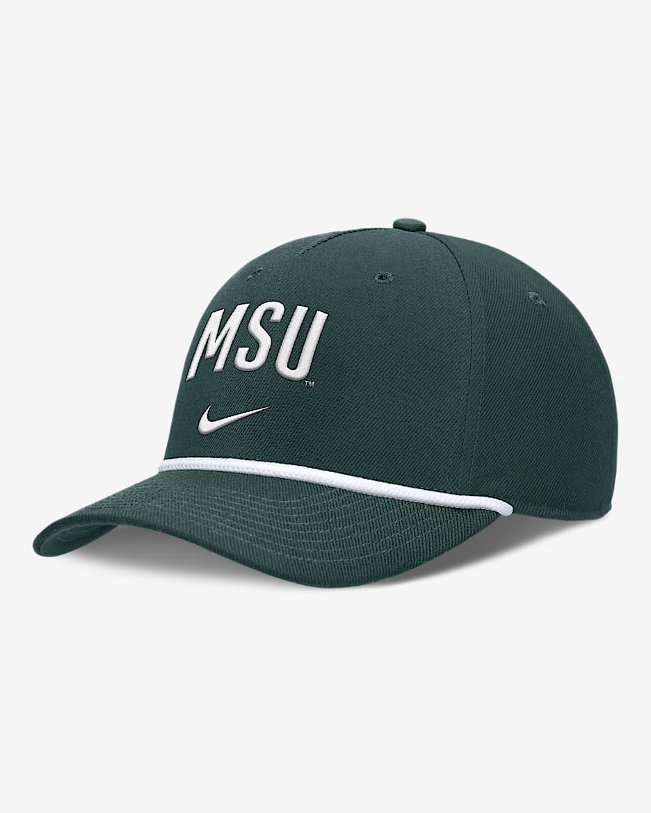Michigan State Primetime Rise Campus Men's Nike College Adjustable Hat - Green