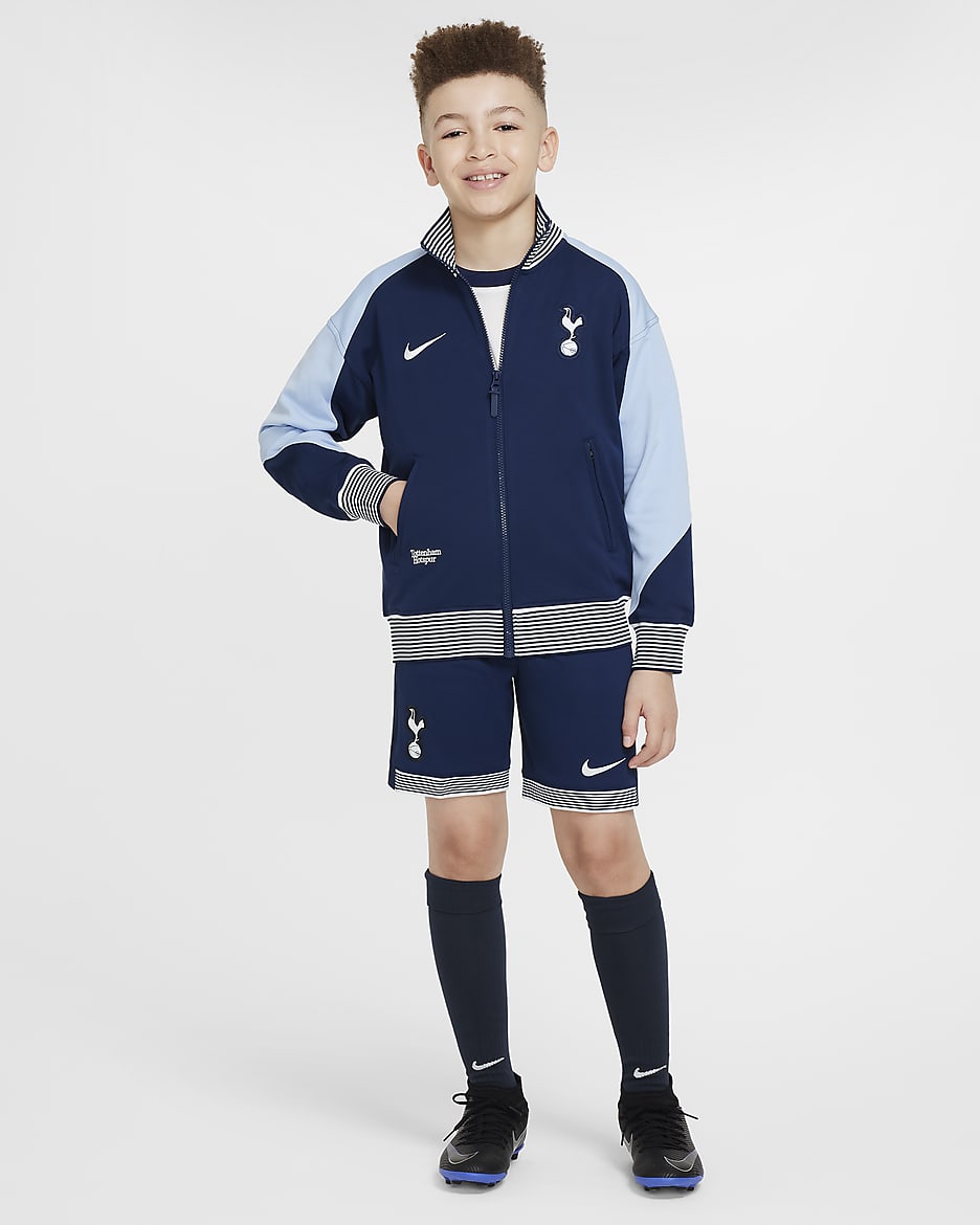 Tottenham Hotspur Academy Pro Nike Dri-FIT Hymnen-Fußballjacke für ältere Kinder - Binary Blue/Cobalt Bliss/Weiß