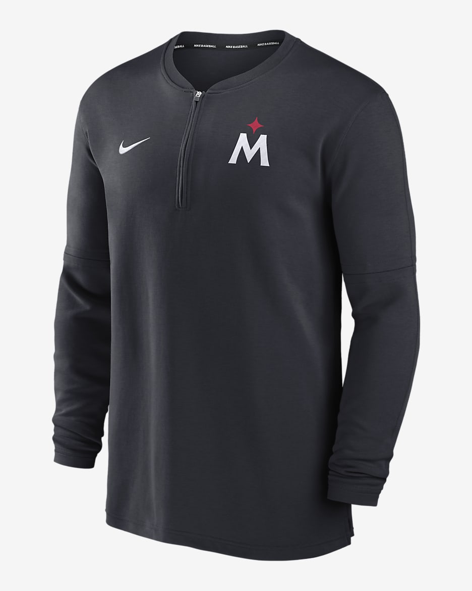 Minnesota Twins Authentic Collection Game Time Men's Nike Dri-FIT MLB 1/2-Zip Long-Sleeve Top - Blue