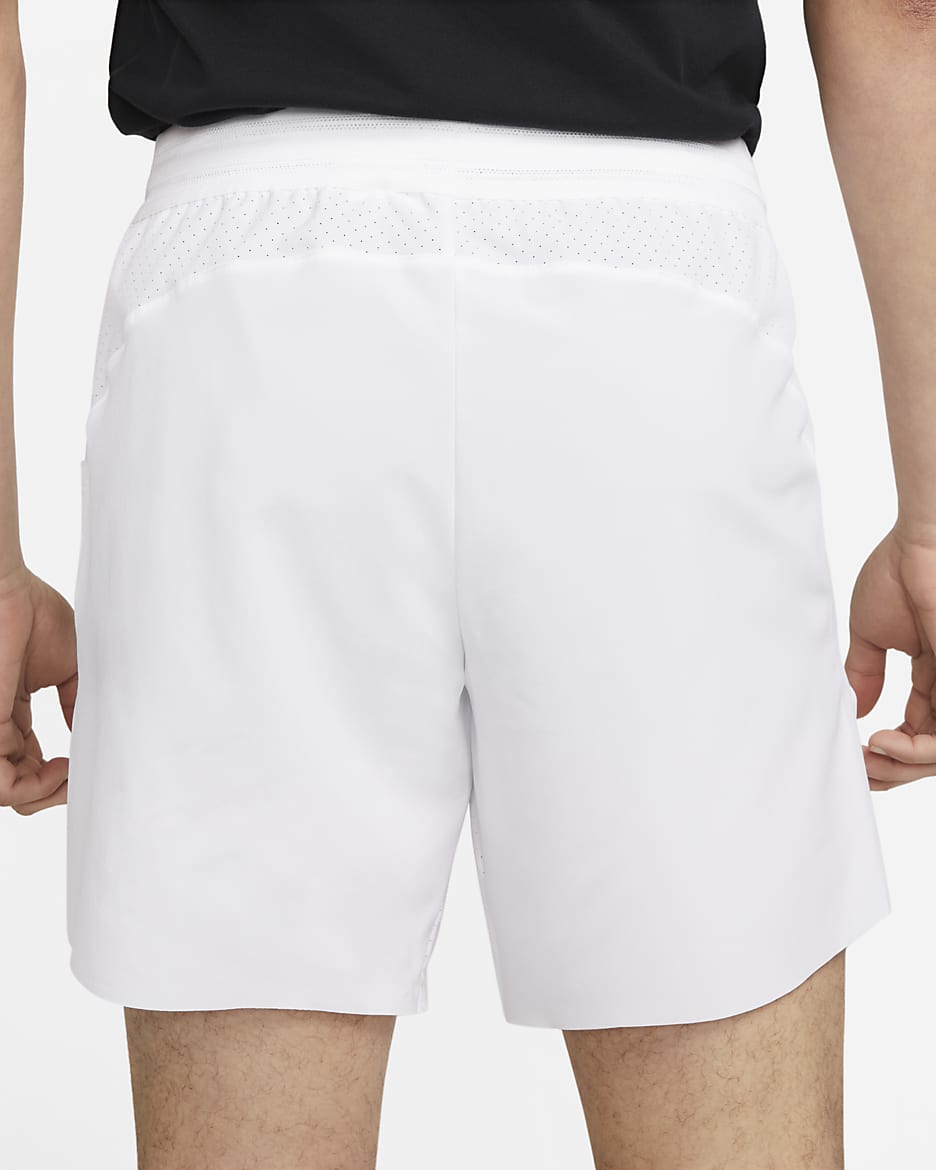 Rafa Men's Nike Dri-FIT ADV 18cm (approx.) Tennis Shorts - White/Black