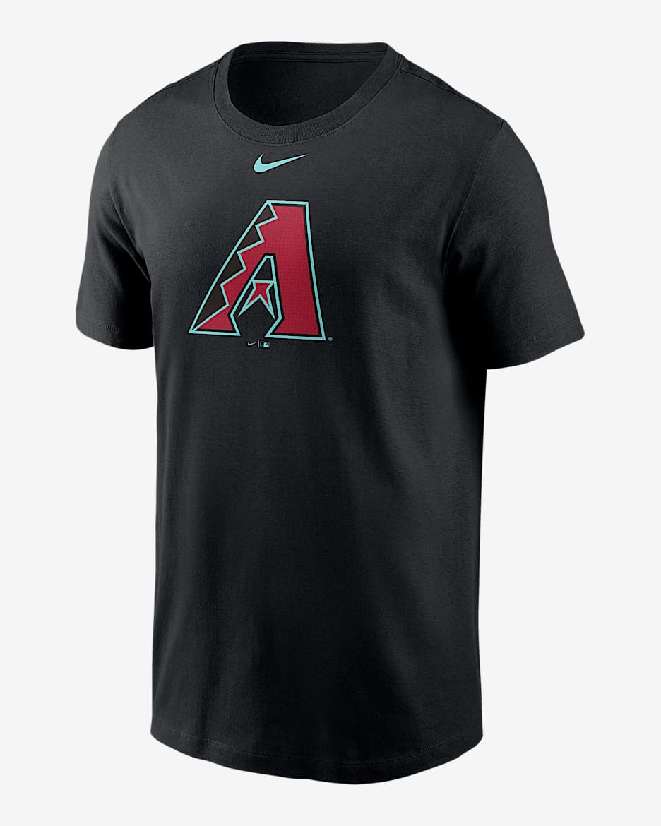 Playera Nike de la MLB para hombre Arizona Diamondbacks Fuse Large Logo - Negro