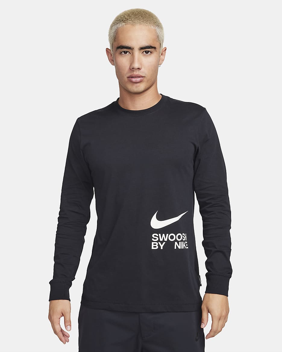 ナイキ スポーツウェア メンズ ロングスリーブ Tシャツ - ブラック