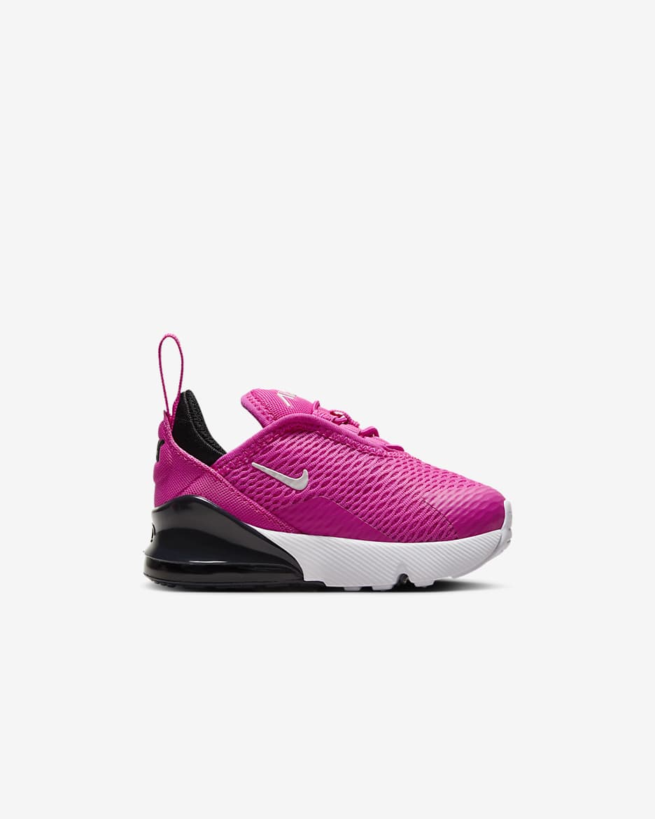 Nike Air Max 270 Baby/Toddler Shoe - Laser Fuchsia/Black/White/Summit White