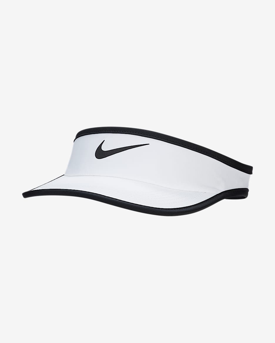 Nike Dri-FIT Ace Kids' Swoosh Visor - White/Black/Black