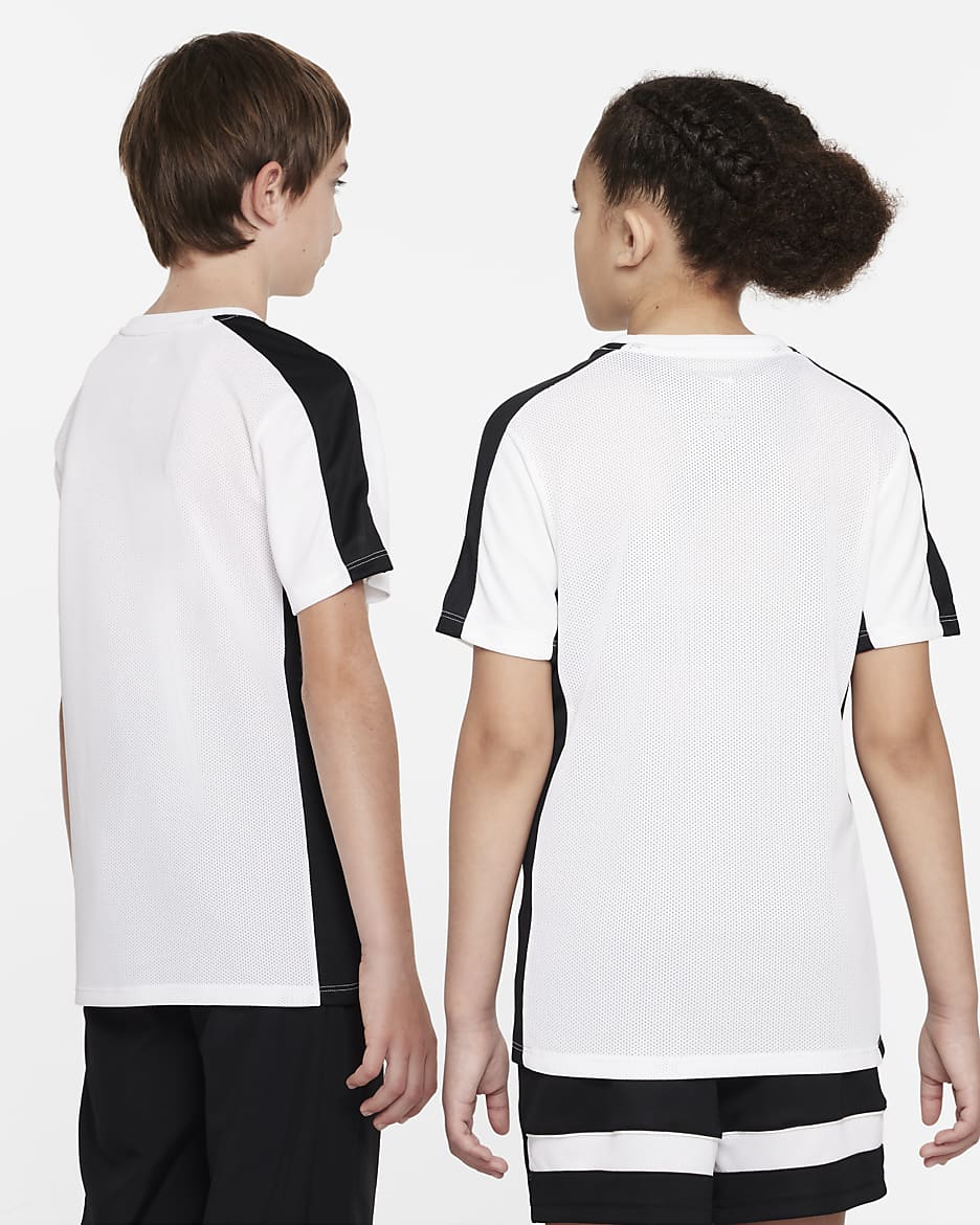 Haut de football Nike Dri-FIT Academy23 pour enfant - Blanc/Noir/Noir